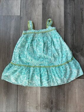 Beautiful GAP Kids Aqua Pattern Sundress - Resort/Summer/Event - XS (4-5)